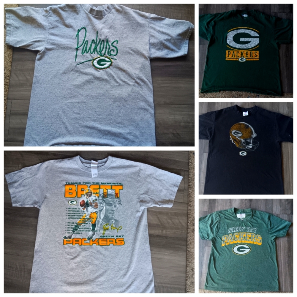 Vintage Packers Mens Tshirts Large